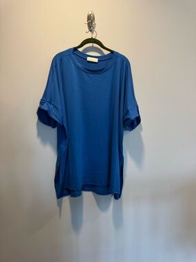 Zenana Outfitters Royal Blue Short Sleeve Tunic